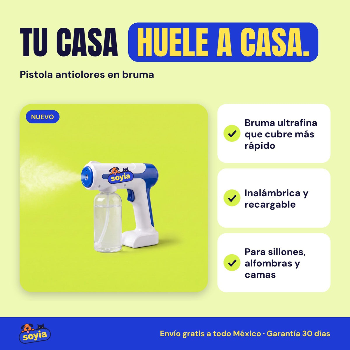 Pistola antiolores en bruma Soyia